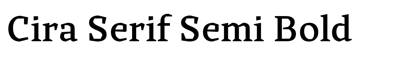 Cira Serif Semi Bold